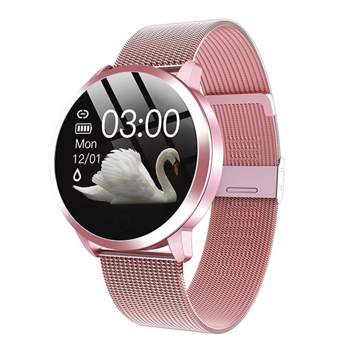 Chronotech Montres - Chronus Fashion Women Smart Watch Waterproof Heart Rate Blood Pressure Monitor Smart Watch Gift for Ladies Watch Bracelet (Pink) - Montre connectée