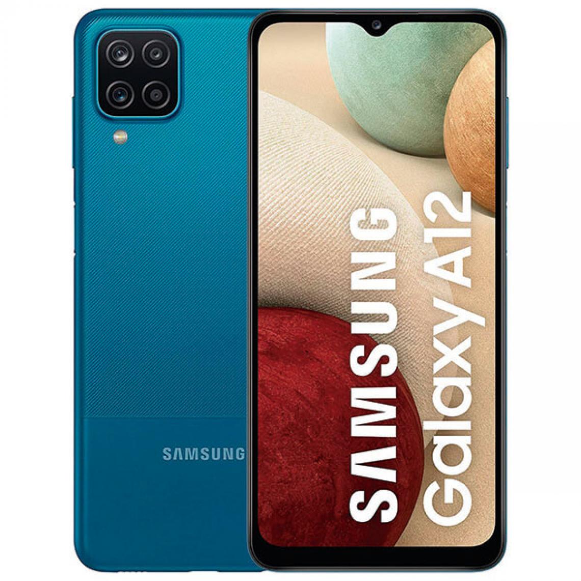 Samsung - Samsung Galaxy A12 4 Go / 128 Go Bleu Double SIM Avec NFC SM-A127 - Smartphone Android