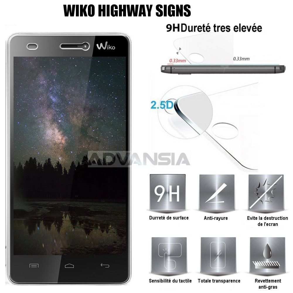 marque generique - WIKO HIGHWAY SIGNS Vitre protection d'ecran en verre trempé incassable - Autres accessoires smartphone