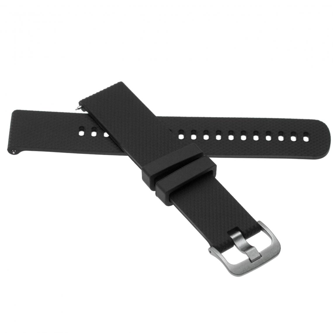 Vhbw - vhbw bracelet compatible avec Polar Ignite montre connectée - 12,3 + 10,5 cm silicone noir - Accessoires montres connectées