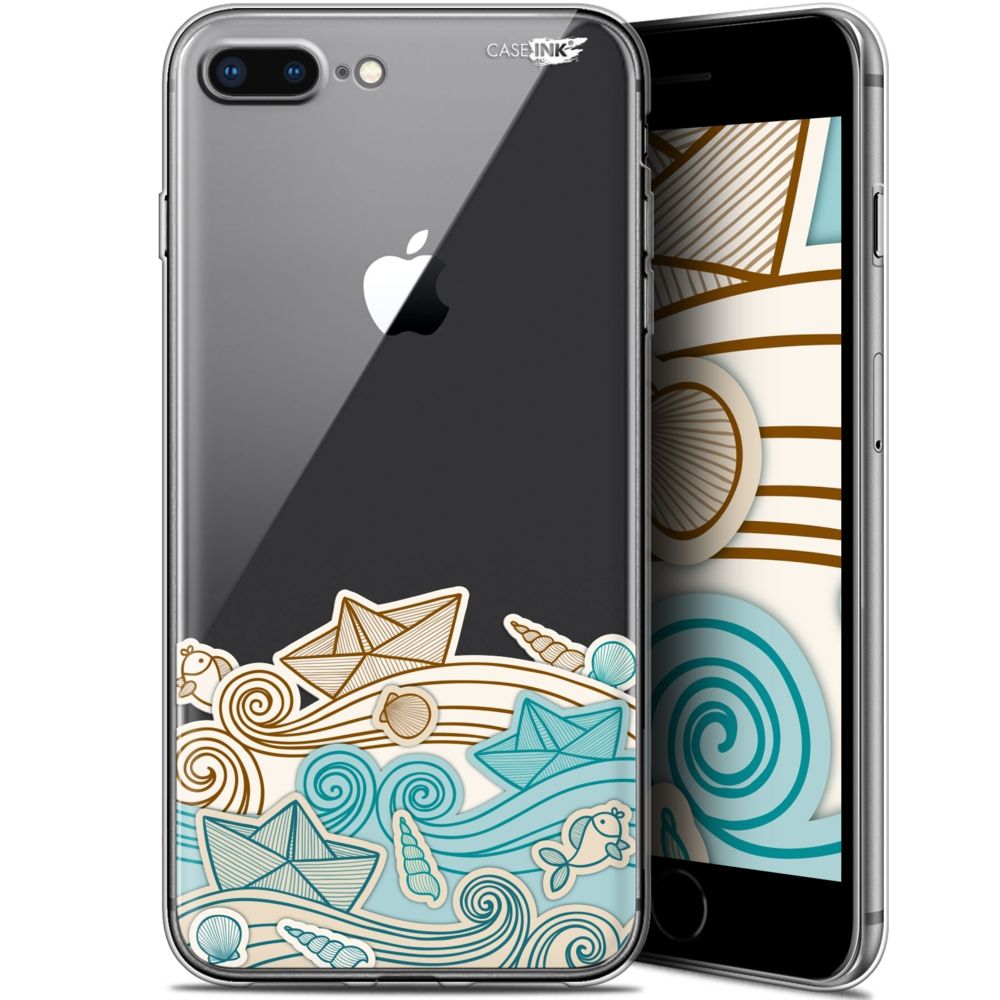 Caseink - Coque arrière Apple iPhone 7/8 Plus (4.7 ) Gel HD [ Nouvelle Collection - Souple - Antichoc - Imprimé en France] Bateau de Papier - Coque, étui smartphone