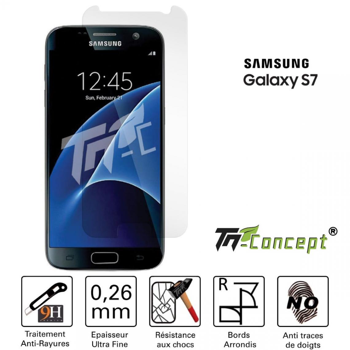 Tm Concept - Verre trempé - Samsung Galaxy S7 - TM Concept® - Protection écran smartphone