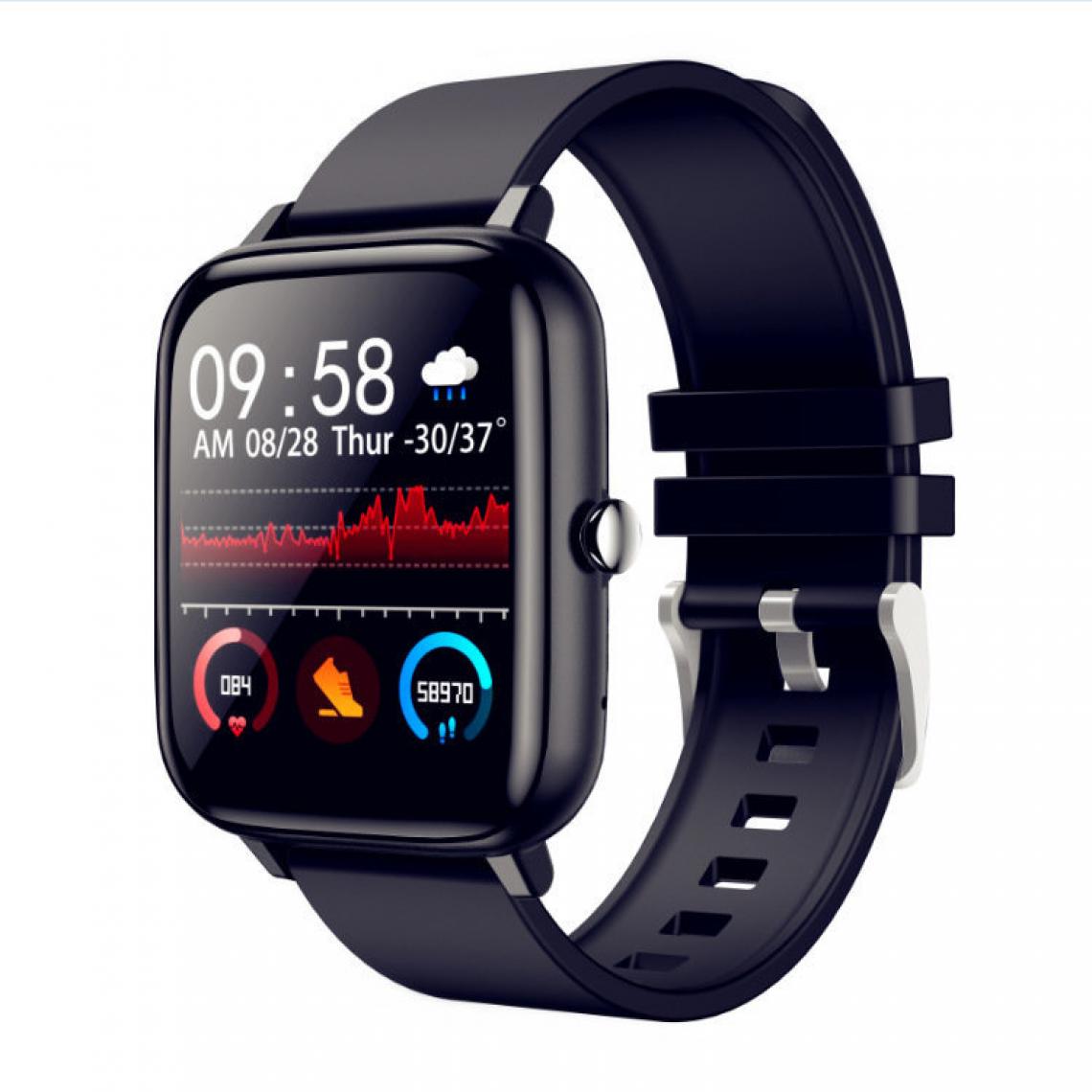 Chronotech Montres - Waterproof Smart Watch,Fitness Smart Bracelet Full Touch Waterproof Sport Smartwatch with Blood Pressure Heart Rate Sleep (black) - Montre connectée