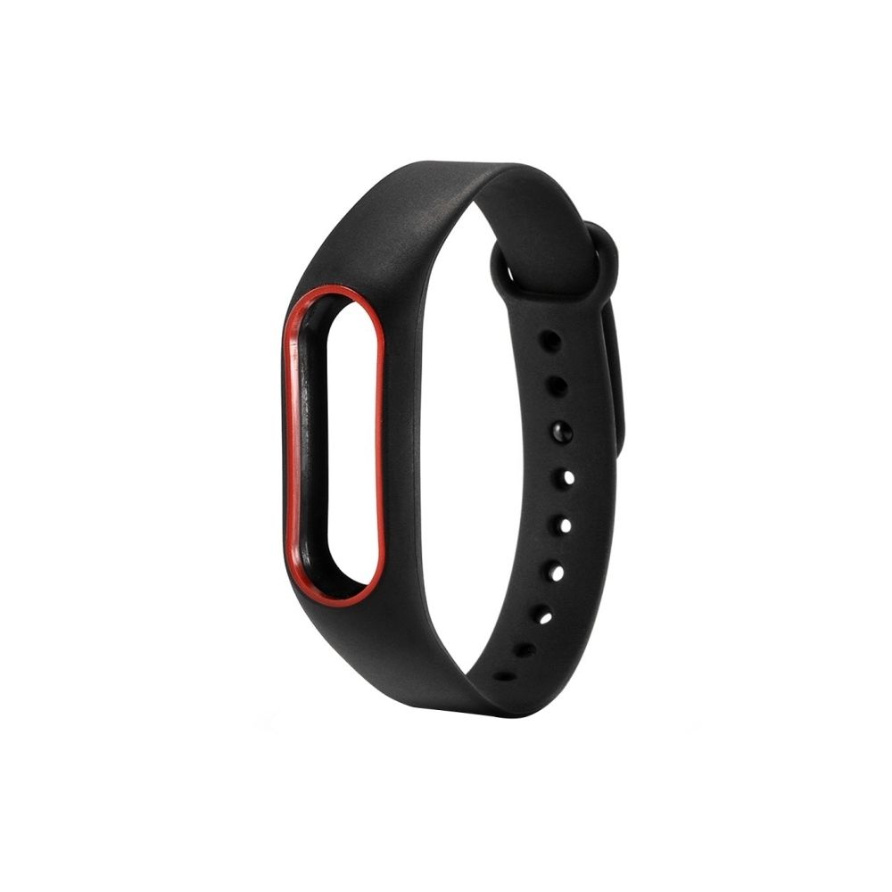 Wewoo - Bracelet noir + rouge pour Xiaomi Mi Bande 2 en silicone coloré, de montre, hôte non inclus + - Bracelet connecté