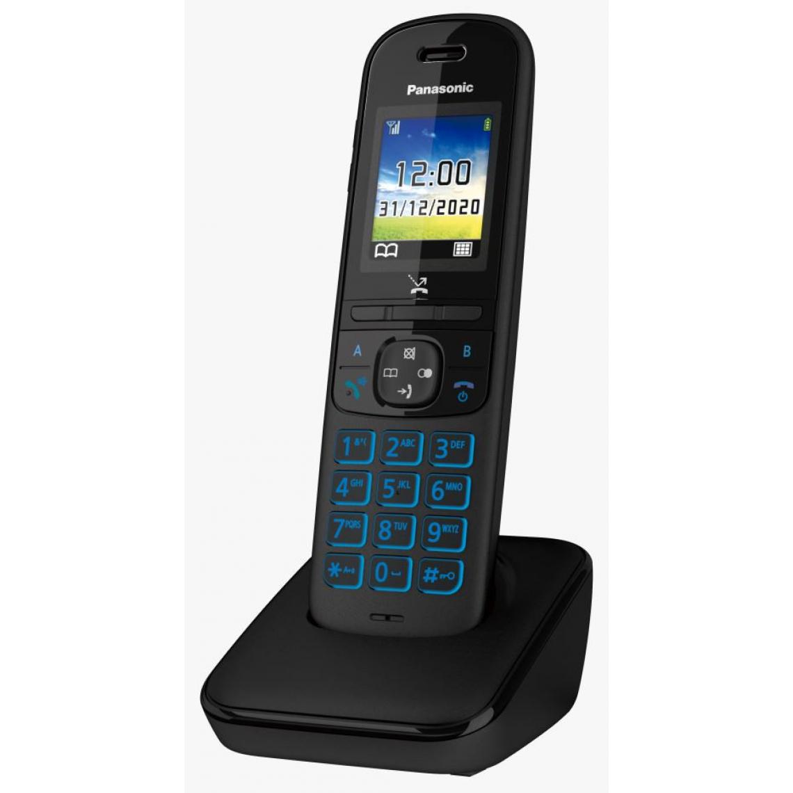 Panasonic - Rasage Electrique - Téléphone sans fil Panasonic KX TGH710 Noir - Téléphone fixe sans fil