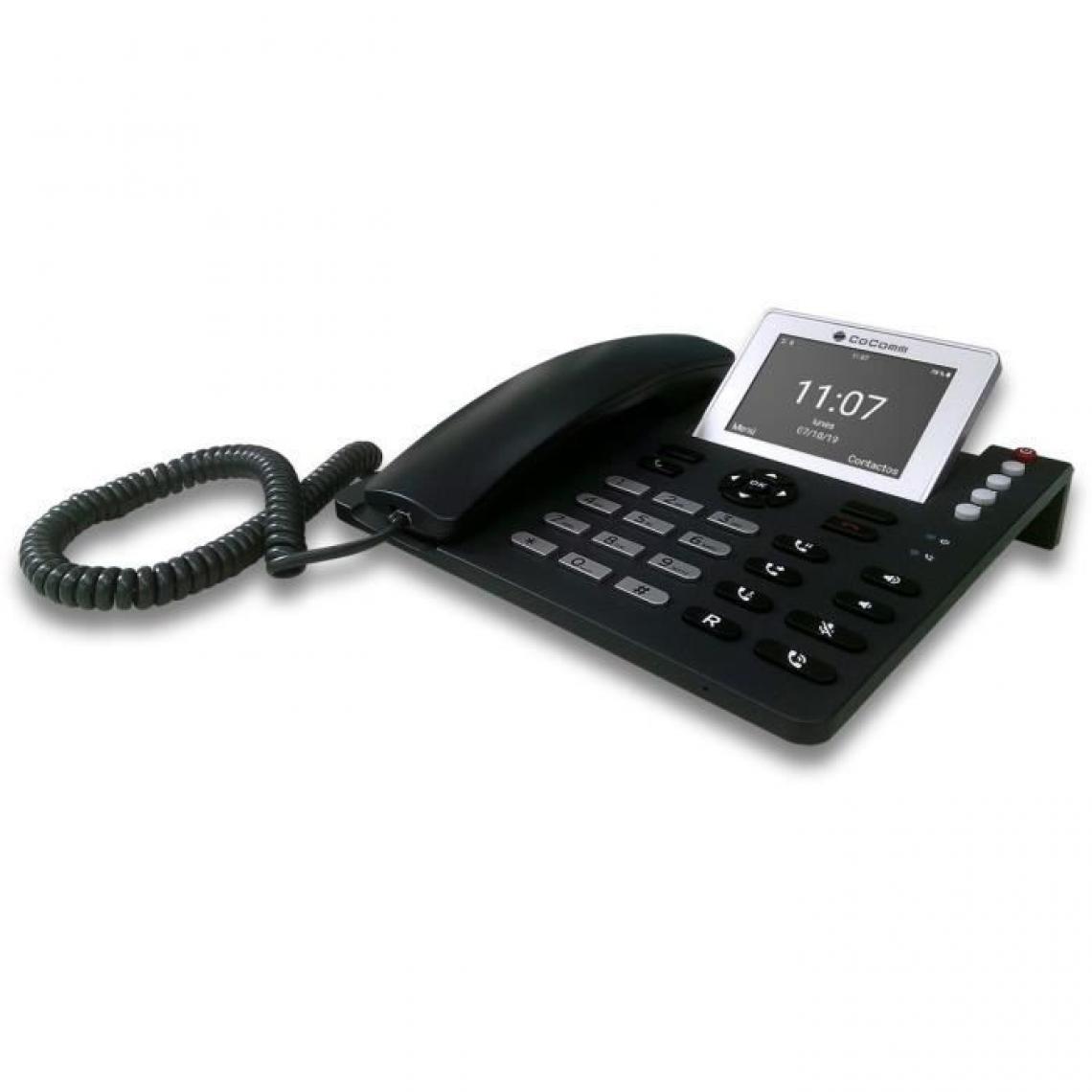 CoComm - Cocomm F740 Téléphone Filaire 4G - Noir - Téléphone fixe filaire