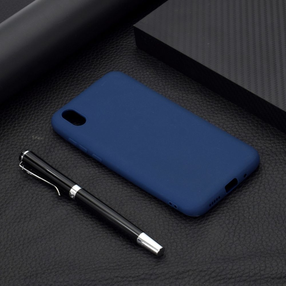 Wewoo - Coque Souple Pour Huawei Honor 8S Etui TPU Candy Color Bleu - Coque, étui smartphone