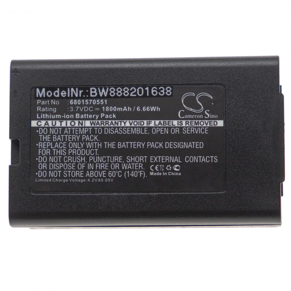 Vhbw - vhbw batterie remplace Vectron B30, 6801570551 pour scanner portable handheld (1800mAh, 3,7V, Li-Ion) - Caméras Sportives
