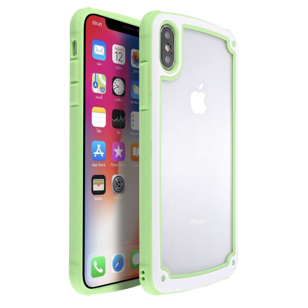 Wewoo - Coque Souple Pour TPU Transparente Antichoc TPU Couleur Bonbon iPhone XR Vert - Coque, étui smartphone