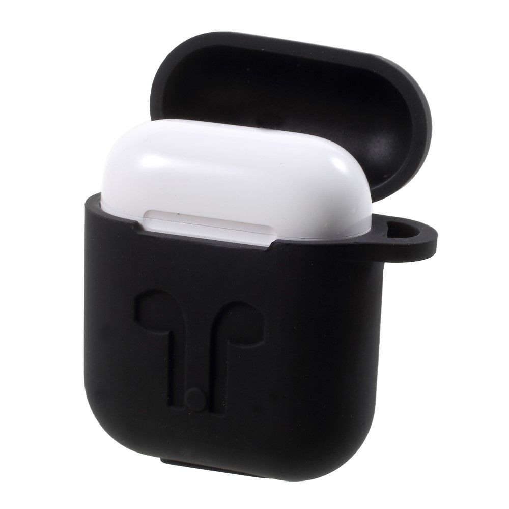 marque generique - Coque en silicone gel flexible noir pour votre Apple AirPods - Autres accessoires smartphone