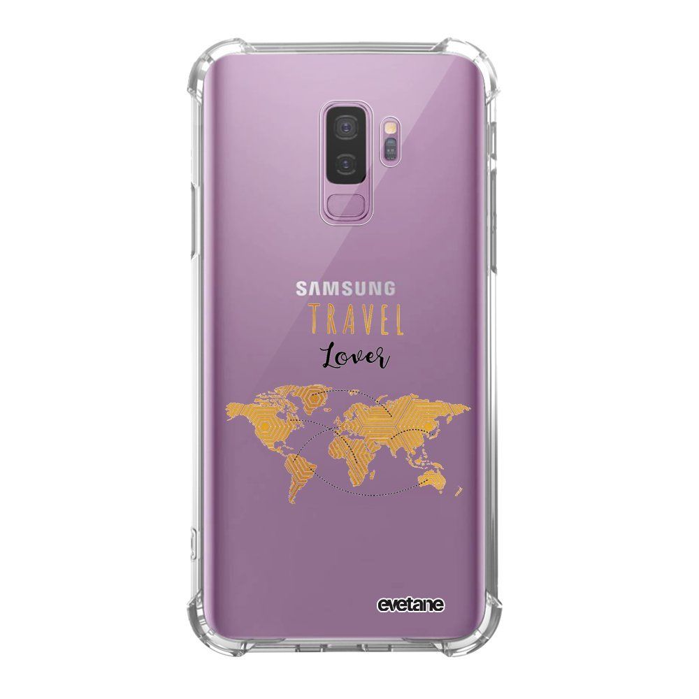 Evetane - Coque Samsung Galaxy S9 Plus anti-choc souple avec angles renforcés transparente Travel Lover Evetane - Coque, étui smartphone