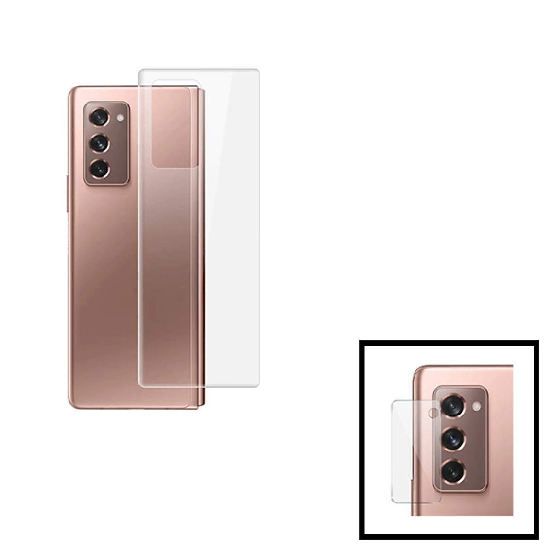 Phonecare - Couverture arrière complète + Kit de film hydrogel pour Caméra Arrière pour Samsung Galaxy Z Fold3 5G - Autres accessoires smartphone