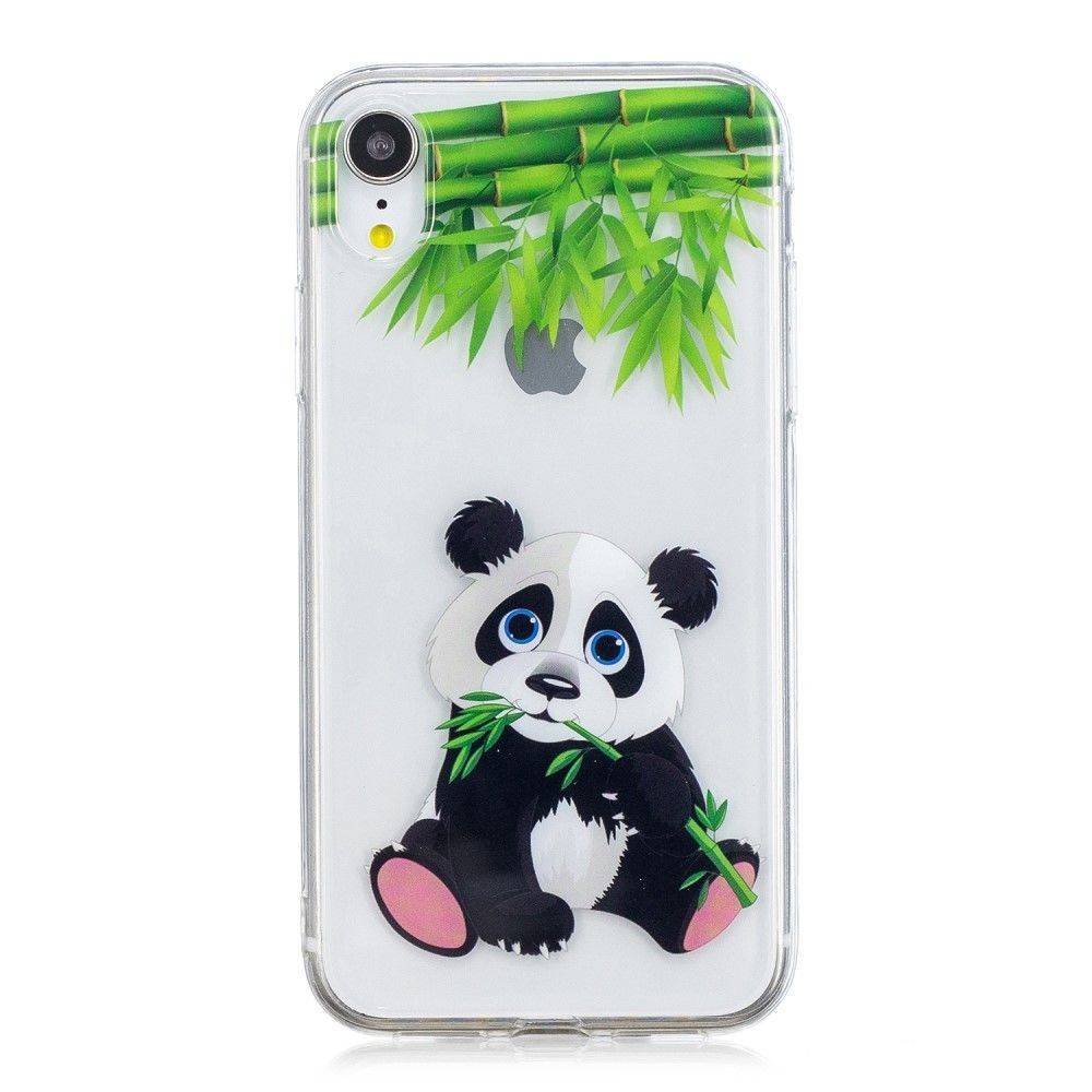 marque generique - Coque en TPU motif mou panda mangeant du bambou pour votre Apple iPhone XR 6.1 pouces - Autres accessoires smartphone