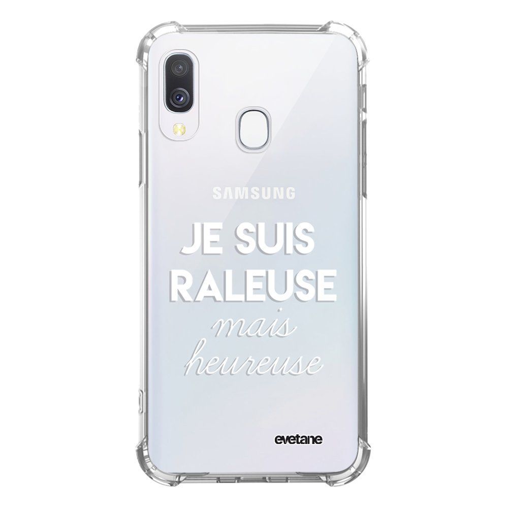 Evetane - Coque Samsung Galaxy A20e anti-choc souple avec angles renforcés transparente Raleuse mais heureuse blanc Evetane - Coque, étui smartphone