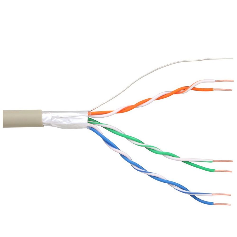 Inline - Câble téléphonique InLine®, installation solide à 6 fils, 3x2x06mm, blindé 25m - Accessoires Téléphone Fixe