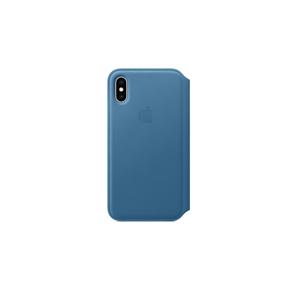 Apple - iPhone XS Leather Folio - Bleu Cape Cod - Coque, étui smartphone