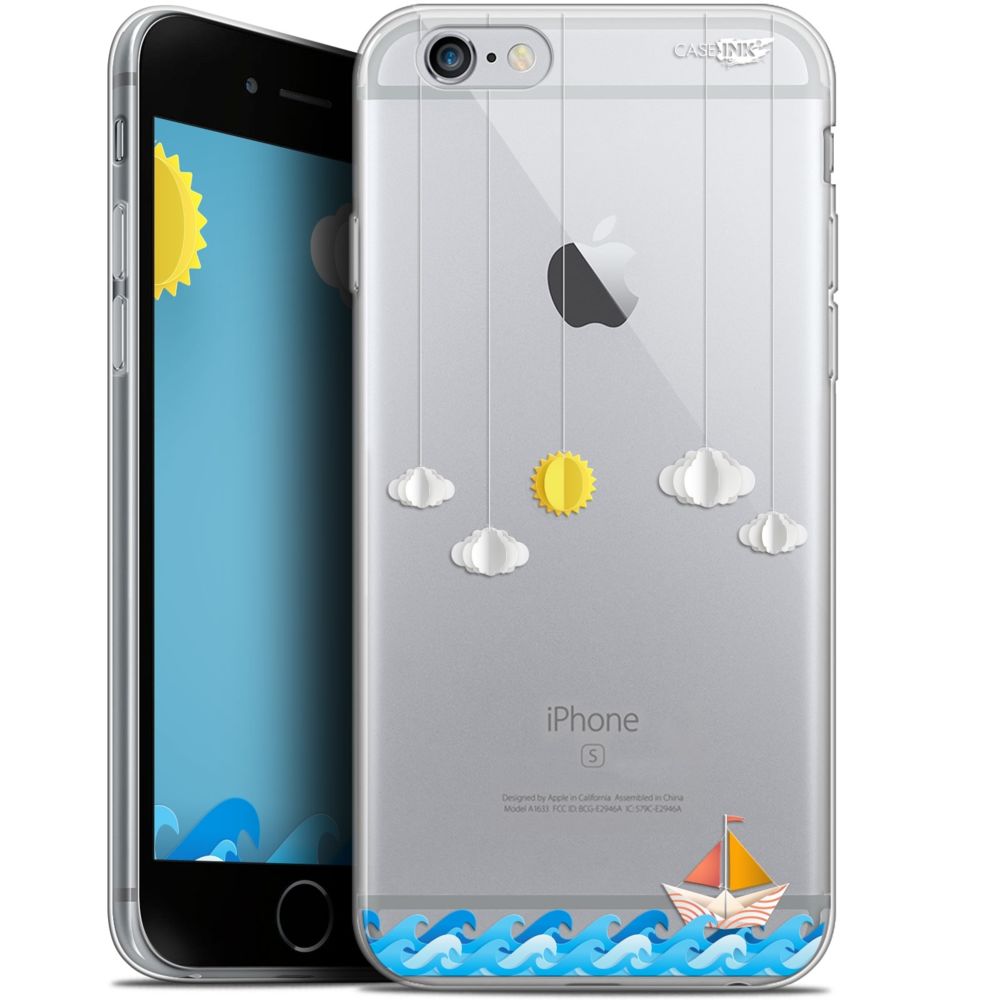 Caseink - Coque arrière Apple iPhone 6/6s (4.7 ) Gel HD [ Nouvelle Collection - Souple - Antichoc - Imprimé en France] Petit Bateau en Mer - Coque, étui smartphone