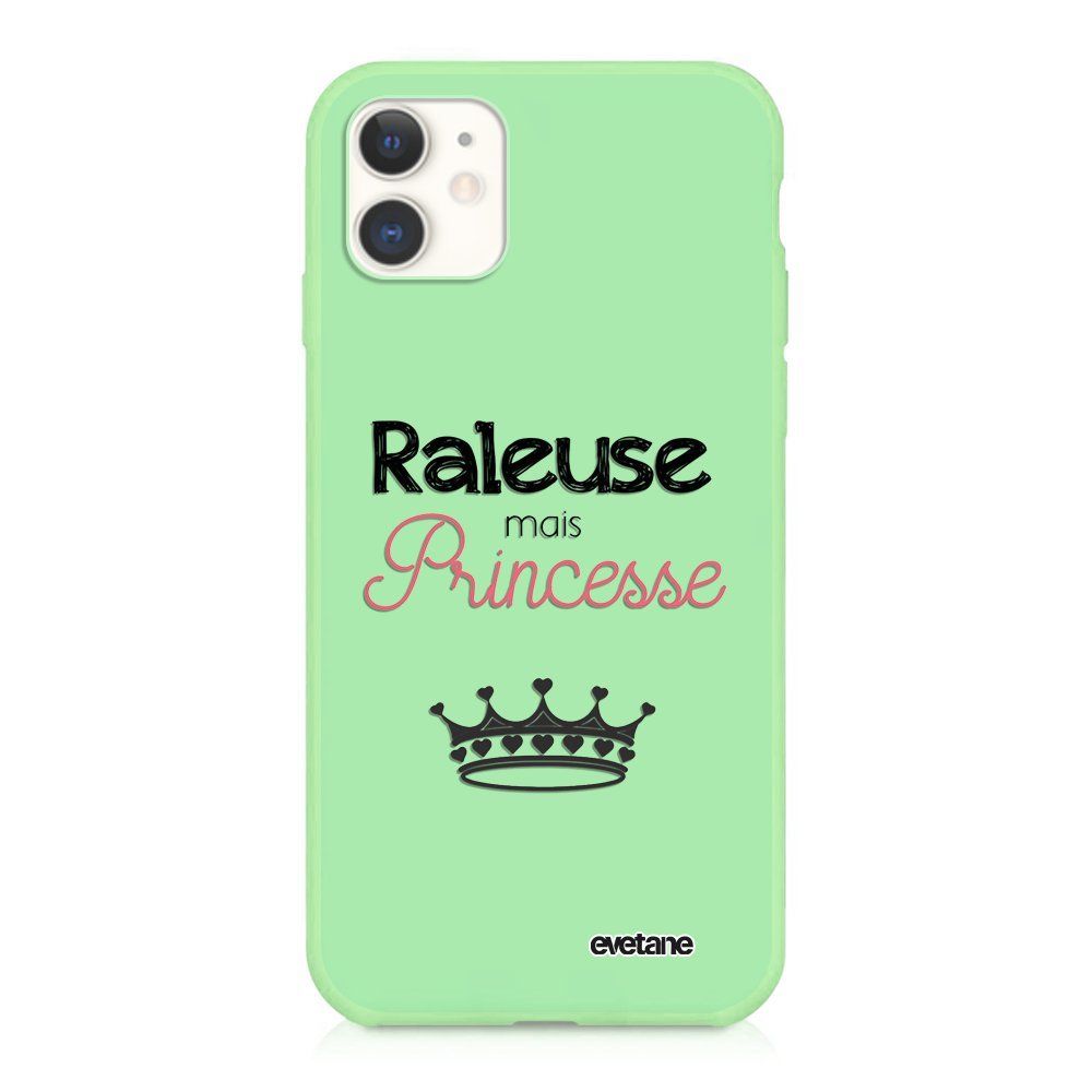 Evetane - Coque iPhone 11 Silicone Liquide Douce vert pâle Raleuse mais princesse Ecriture Tendance et Design Evetane - Coque, étui smartphone