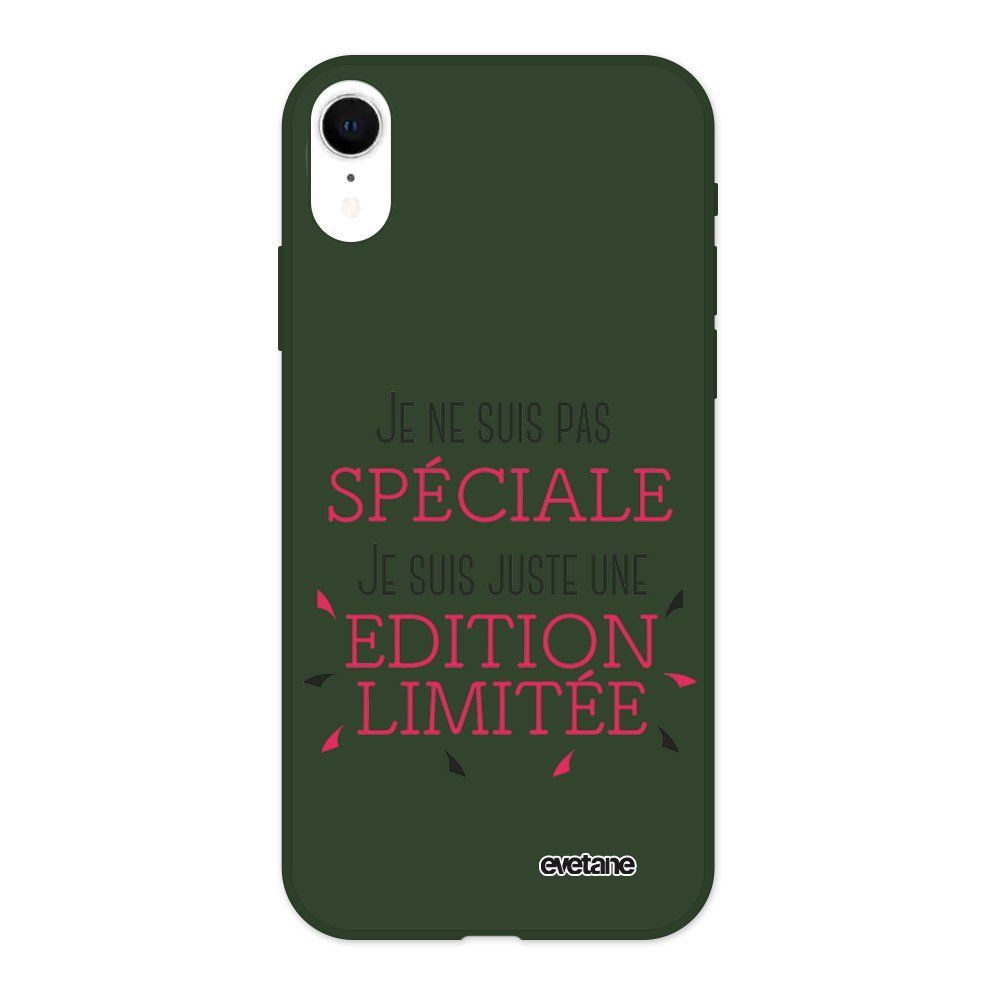 Evetane - Coque iPhone Xr Silicone Liquide Douce vert kaki Spéciale édition limitée Ecriture Tendance et Design Evetane - Coque, étui smartphone