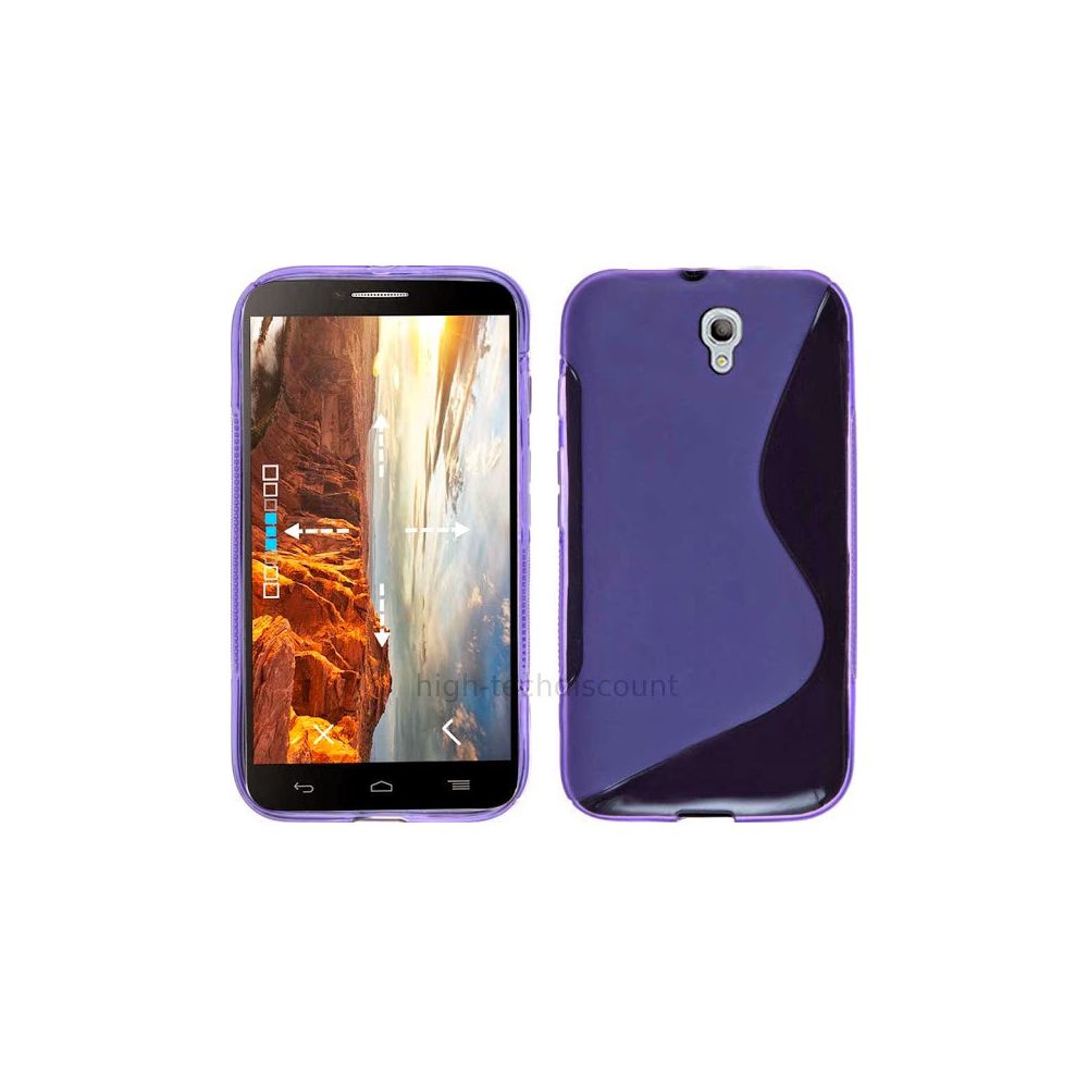 Htdmobiles - Housse etui coque silicone gel fine pour Alcatel One Touch Idol 2 6037 + film ecran - MAUVE - Autres accessoires smartphone