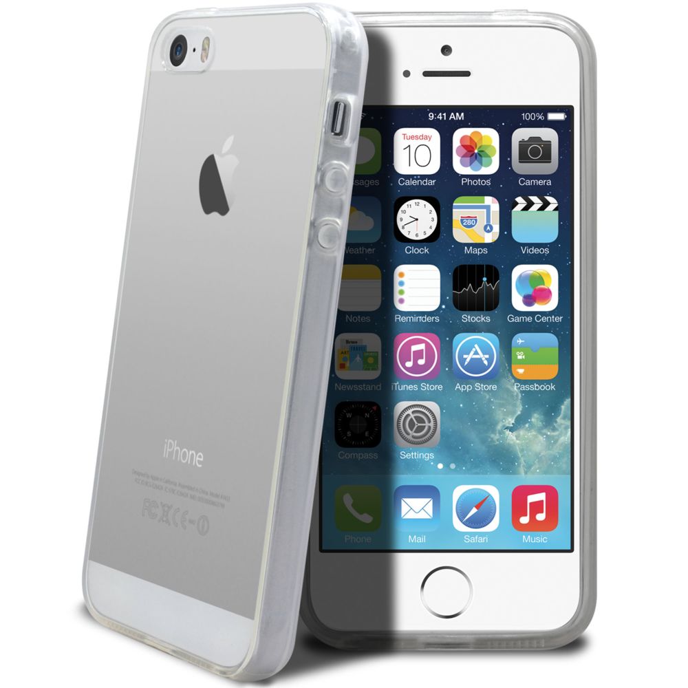 Caseink - Coque Semi Rigide Extra Fine Crystal Clear Transparente pour iPhone 5/5S/SE - Coque, étui smartphone
