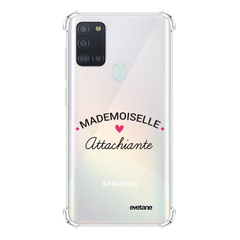 Evetane - Coque Samsung Galaxy A21S anti-choc souple avec angles renforcés transparente Mademoiselle Attachiante Evetane - Coque, étui smartphone