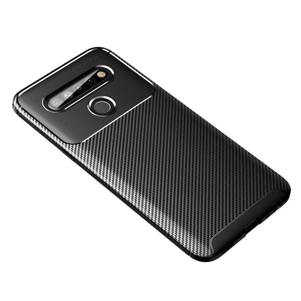 Generic - Coque en TPU fibre de carbone résistante aux chutes noir pour votre LG K61 - Coque, étui smartphone