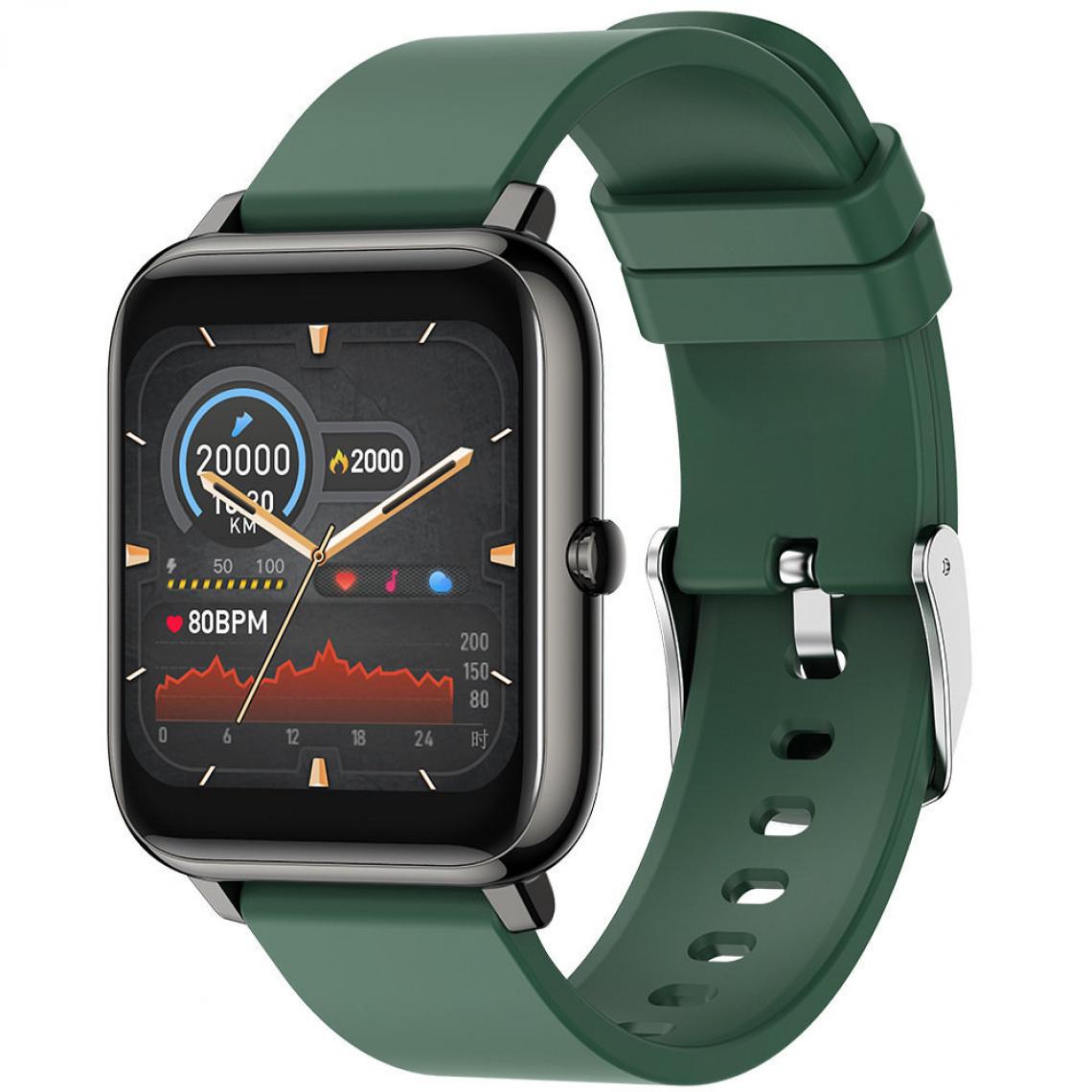Chronotech Montres - Chronus Smart Watch, 1.4 inch Full Touch Fitness Watch with Heart Rate & Sleep Monitor, Fitness Tracker with Blood Pressure(Green) - Montre connectée