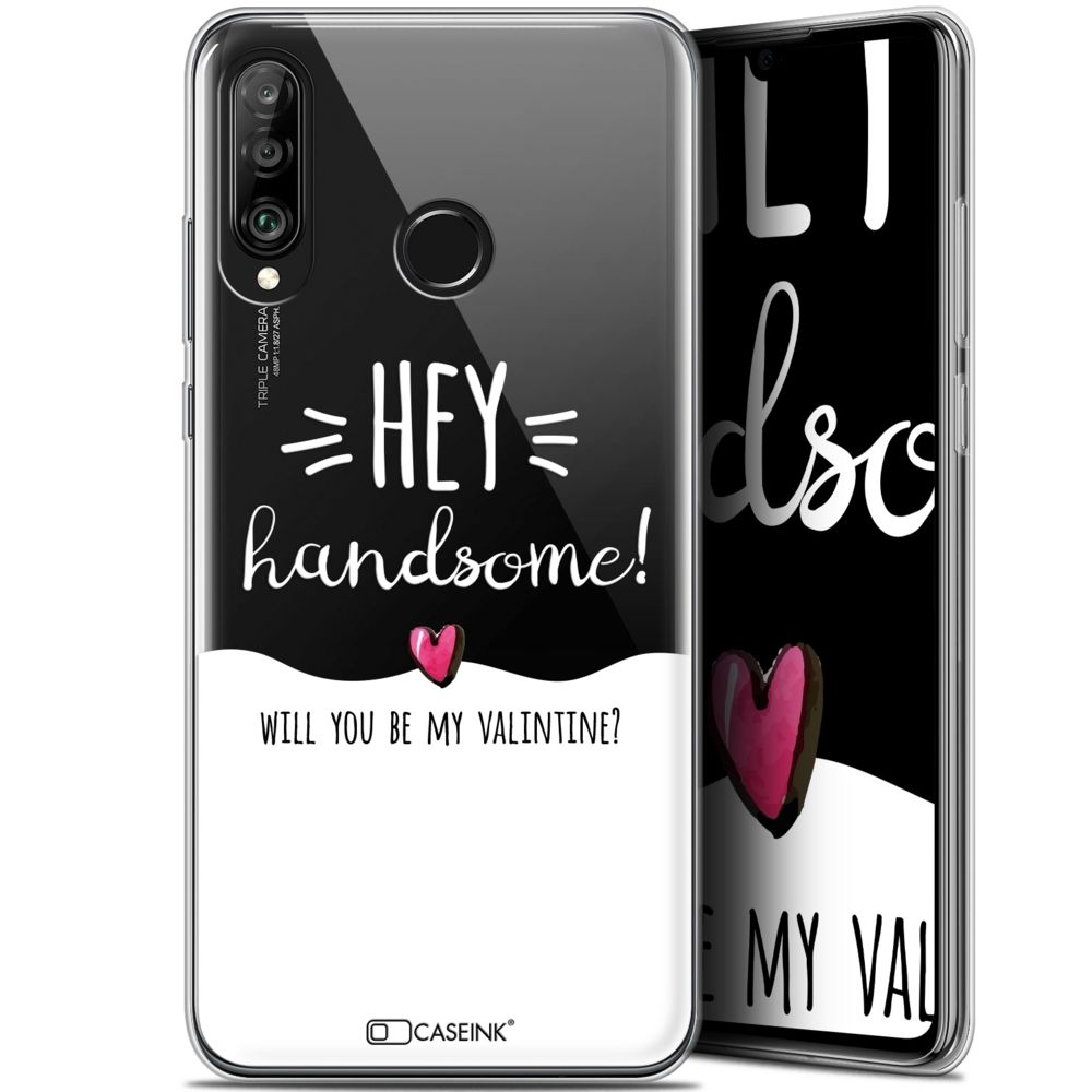 Caseink - Coque Pour Huawei P30 Lite (6.2 ) [Gel HD Collection Love Saint Valentin Design Hey Handsome ! - Souple - Ultra Fin - Imprimé en France] - Coque, étui smartphone