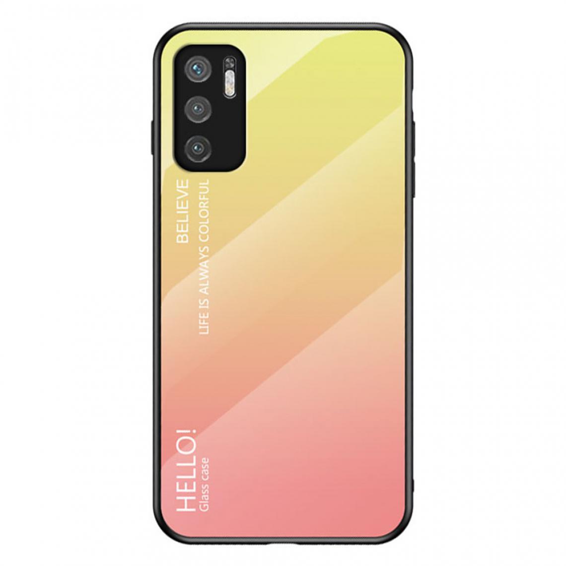 Other - Coque en TPU Conception de dégradé de couleur anti-rayures jaune/rose pour votre Xiaomi Redmi Note 10 5G/Poco M3 Pro 4G/Poco M3 Pro 5G - Coque, étui smartphone