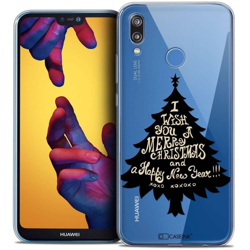 Caseink - Coque Housse Etui Huawei P20 LITE (5.84 ) [Crystal Gel HD Collection Noël 2017 Design XOXO Tree - Souple - Ultra Fin - Imprimé en France] - Coque, étui smartphone