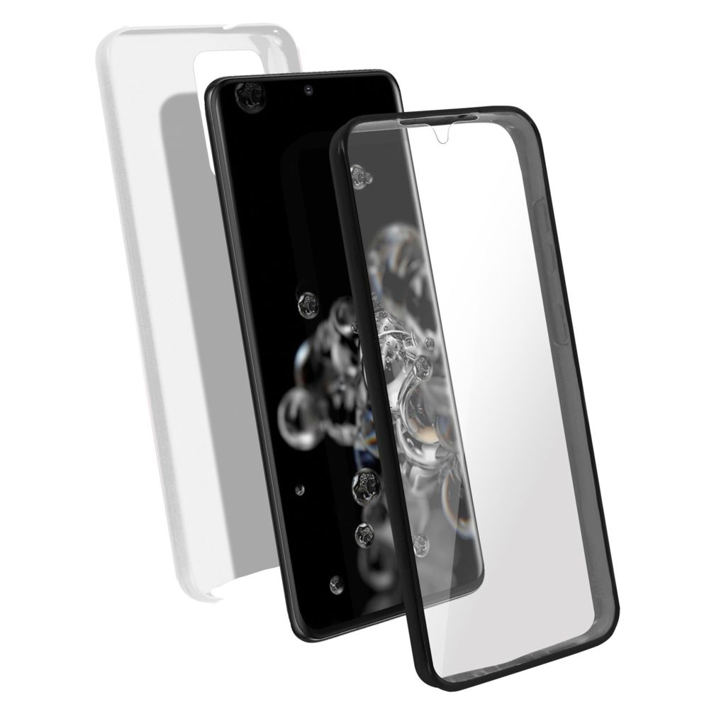 Avizar - Coque Galaxy S20 Ultra Arrière Rigide et Avant Souple Compatible Qi Argent - Coque, étui smartphone