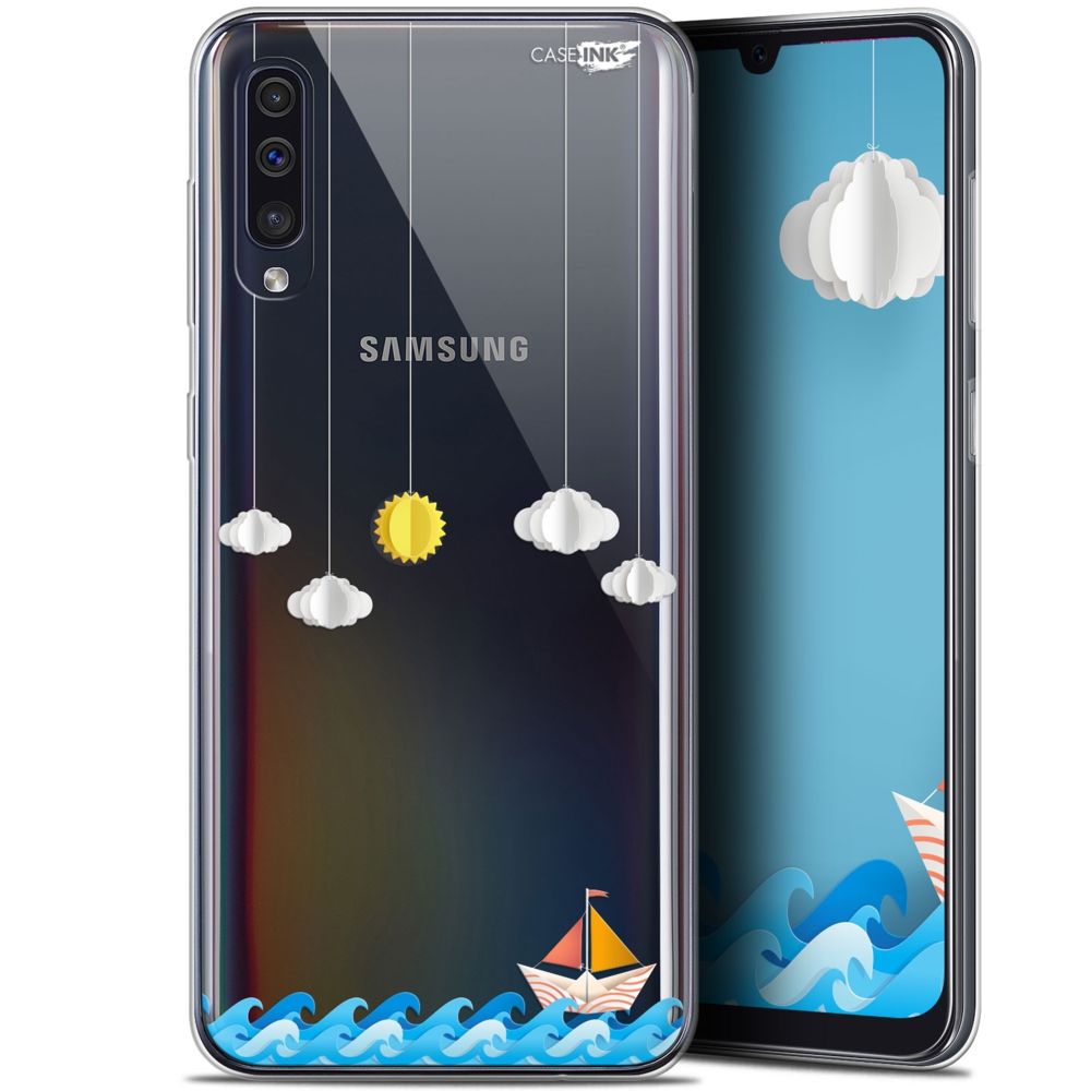 Caseink - Coque arrière Samsung Galaxy A50 (6.4 ) Gel HD [ Nouvelle Collection - Souple - Antichoc - Imprimé en France] Petit Bateau en Mer - Coque, étui smartphone