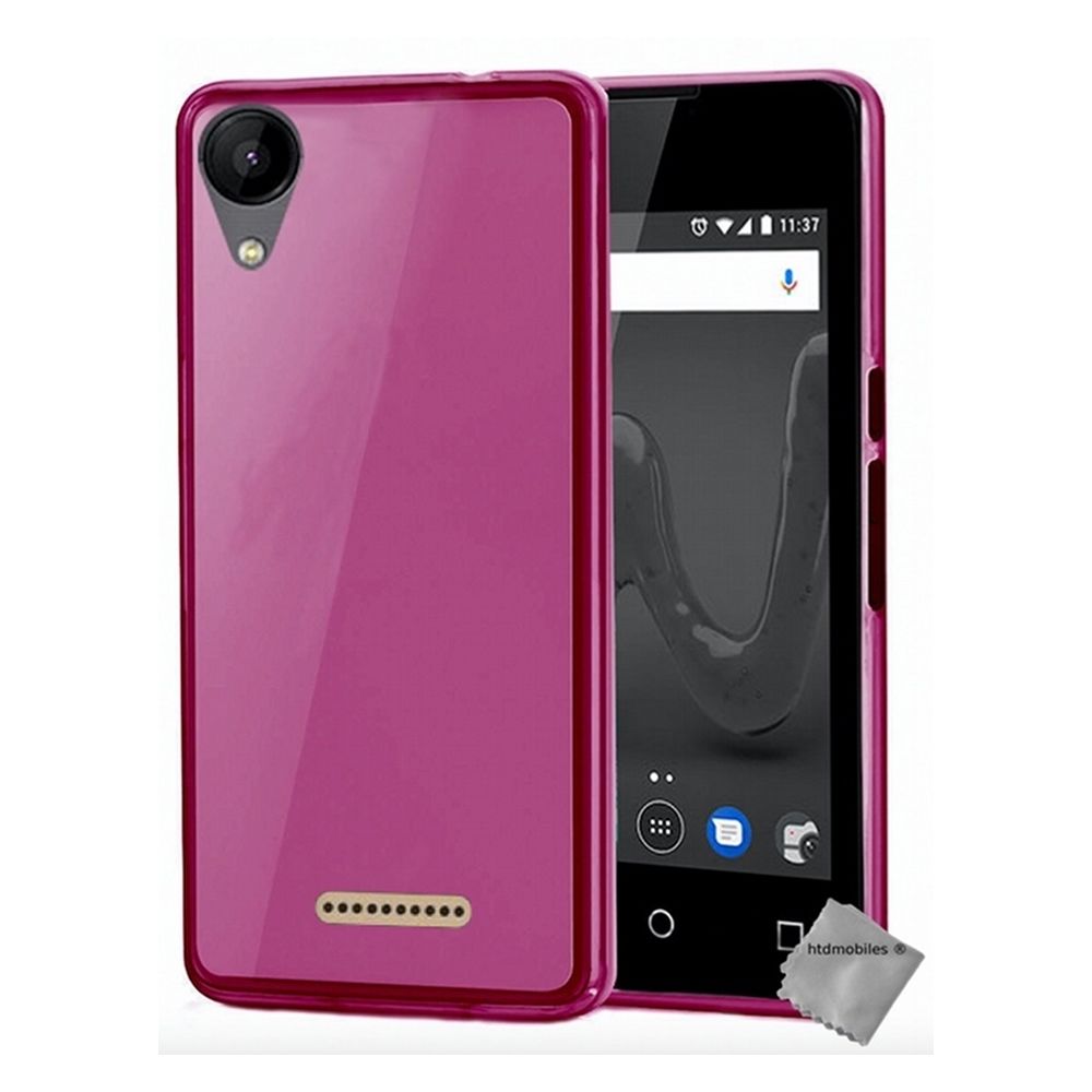 Htdmobiles - Housse etui coque pochette silicone gel fine pour Wiko Lenny 4 + film ecran - ROSE - Autres accessoires smartphone