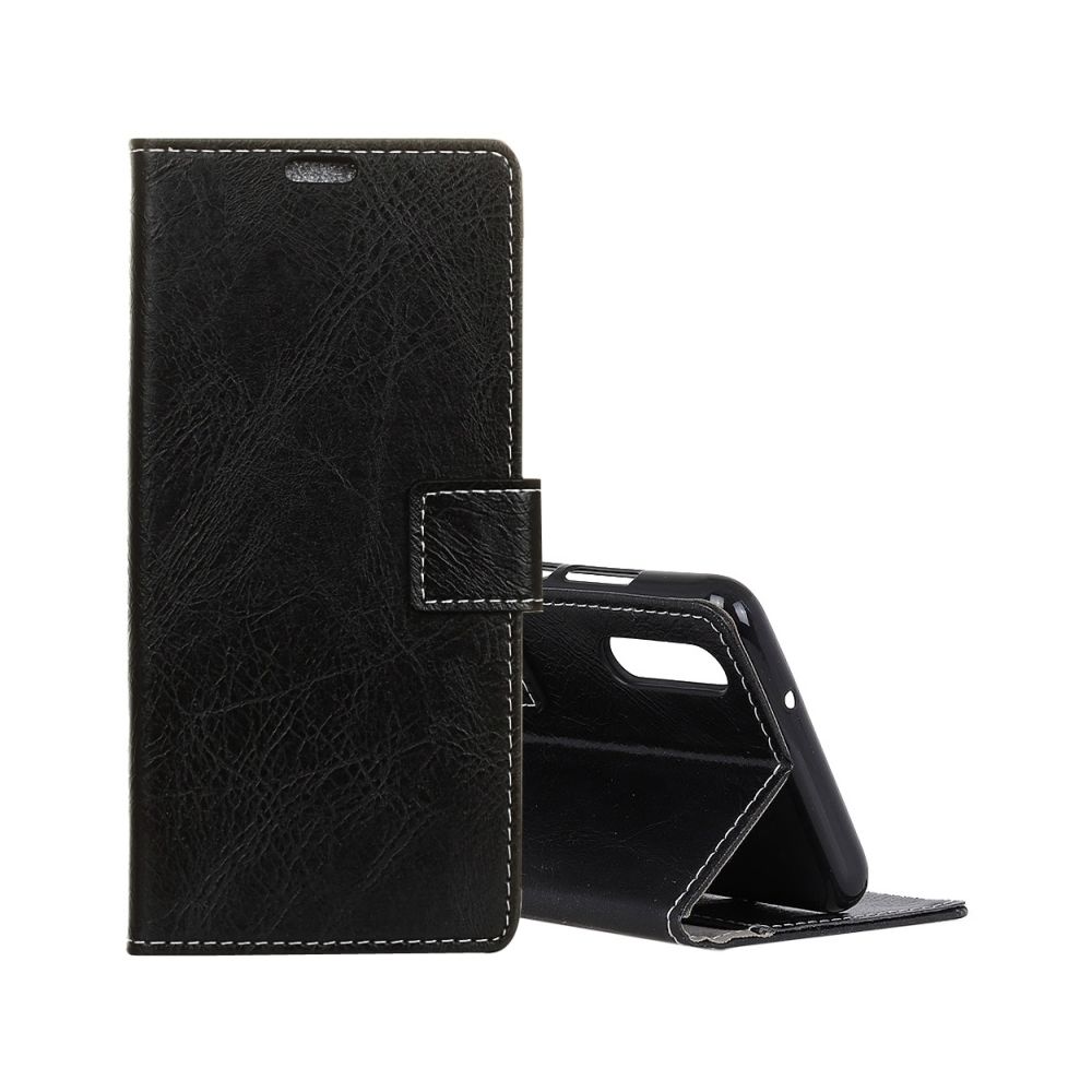 Wewoo - Housse Étui noir pour Huawei P20 horizontale Flip en cuir avec titulaire et fentes cartes portefeuille cadre photo - Coque, étui smartphone
