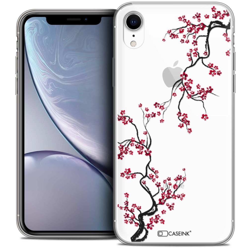 Caseink - Coque Housse Etui Apple iPhone Xr (6.1 ) [Crystal Gel HD Collection Summer Design Sakura - Souple - Ultra Fin - Imprimé en France] - Coque, étui smartphone