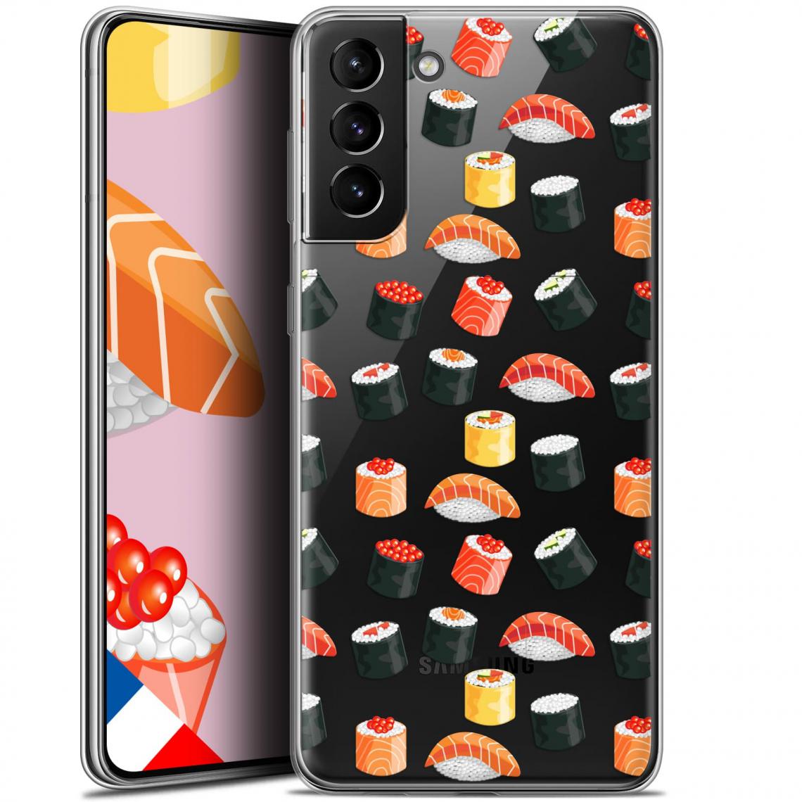 Caseink - Coque Pour Samsung Galaxy S21 Plus (6.7 ) [Gel HD Collection Foodie Design Sushi - Souple - Ultra Fin - Imprimé en France] - Coque, étui smartphone