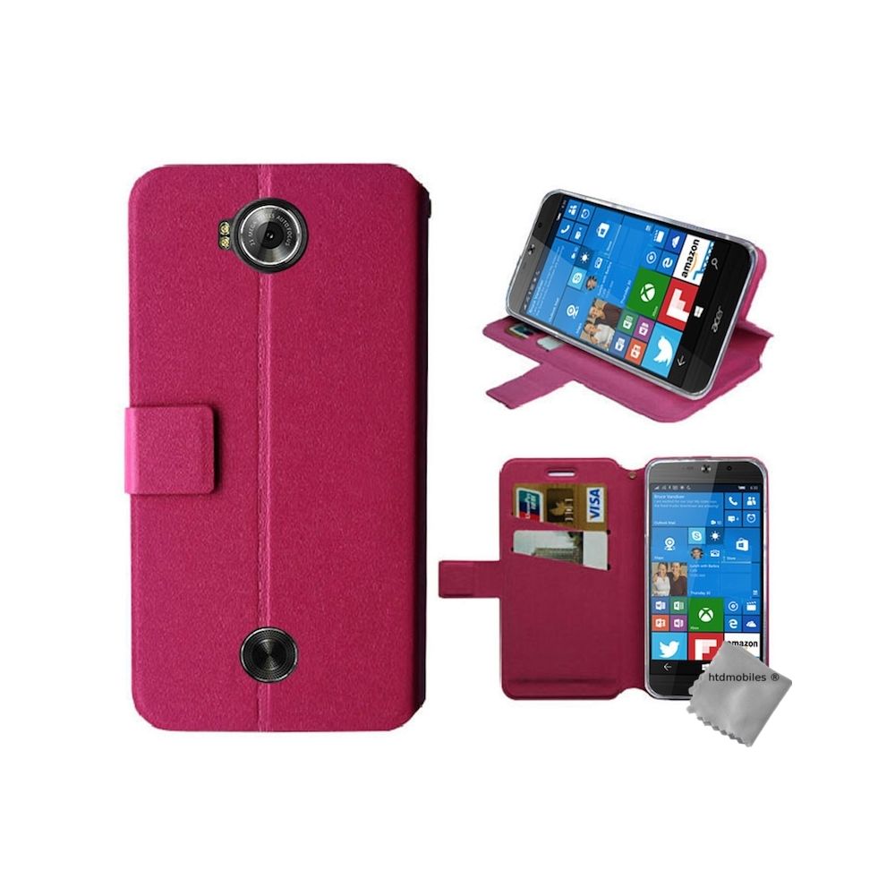 Htdmobiles - Housse etui coque pochette portefeuille pour Acer Liquid Jade Primo + film ecran - ROSE - Autres accessoires smartphone