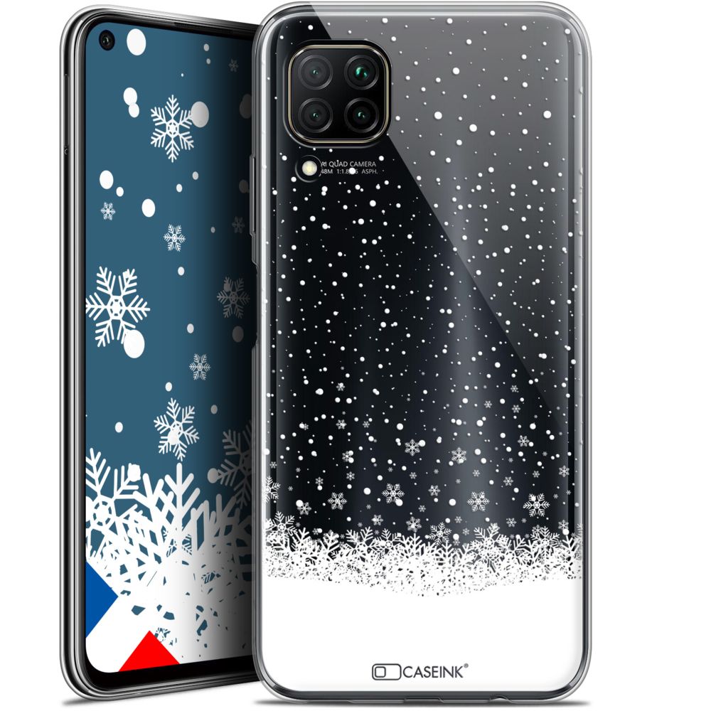 Caseink - Coque Pour Huawei P40 Lite (6.4 ) [Gel HD Collection Noël 2017 Design Flocons de Neige - Souple - Ultra Fin - Imprimé en France] - Coque, étui smartphone