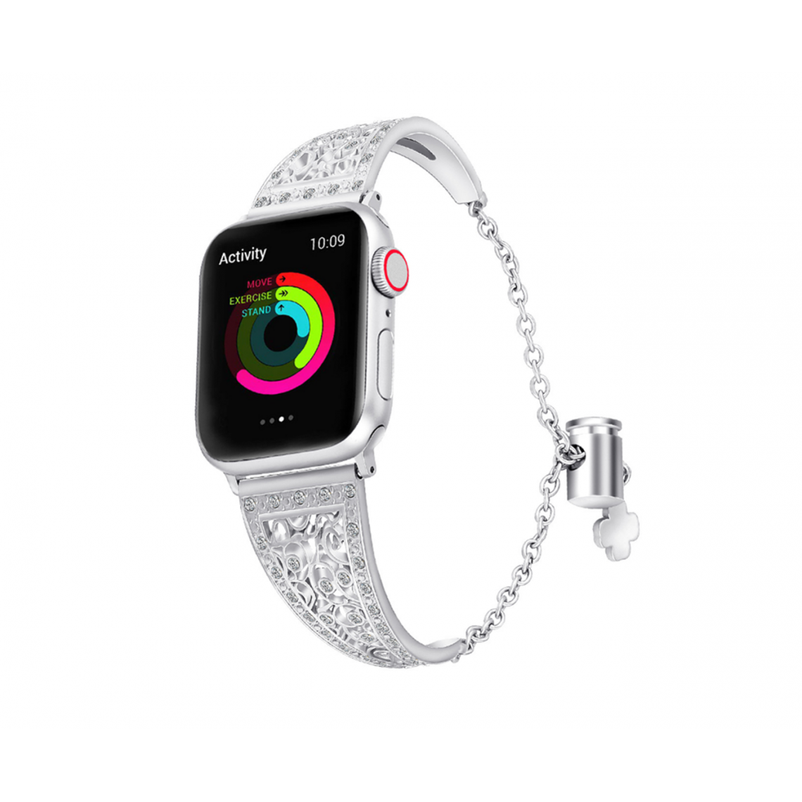Generic - B13 Regarder les bracelets de rechange de remplacement 40mm 38mm fleur en acier inoxydable bracelet brillant bracelet brillant pour Apple IWatch 7654321 SE - Accessoires Apple Watch