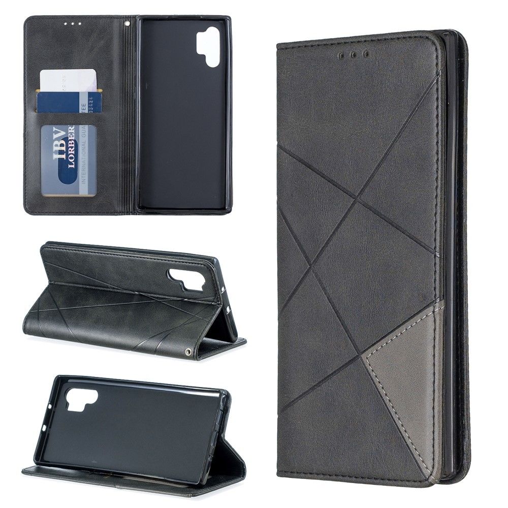marque generique - Etui en PU auto-absorbé avec support et porte-cartes noir pour votre Samsung Galaxy Note 10 Pro - Coque, étui smartphone