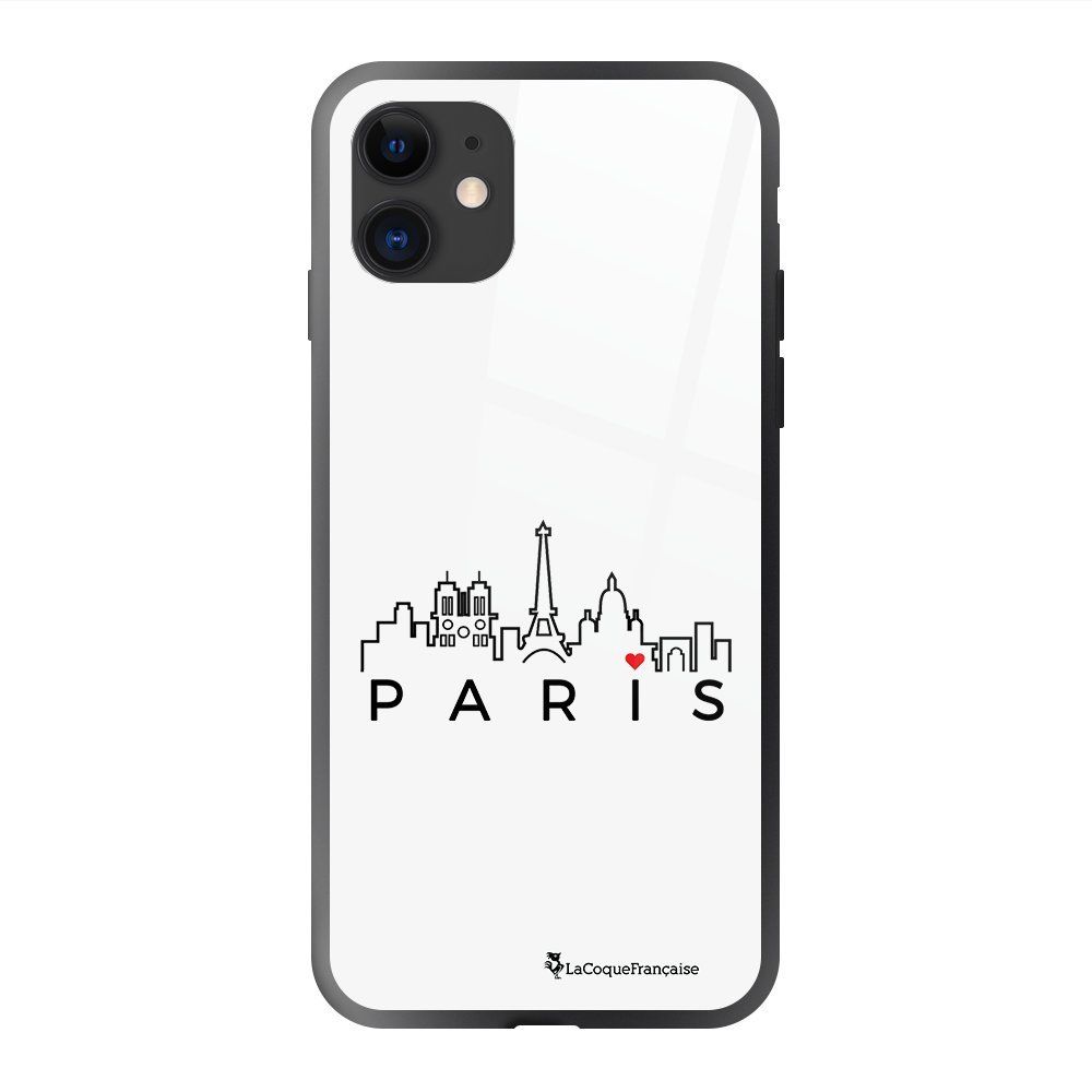 La Coque Francaise - Coque iPhone 11 soft touch noir effet glossy Skyline Paris Design La Coque Francaise - Coque, étui smartphone