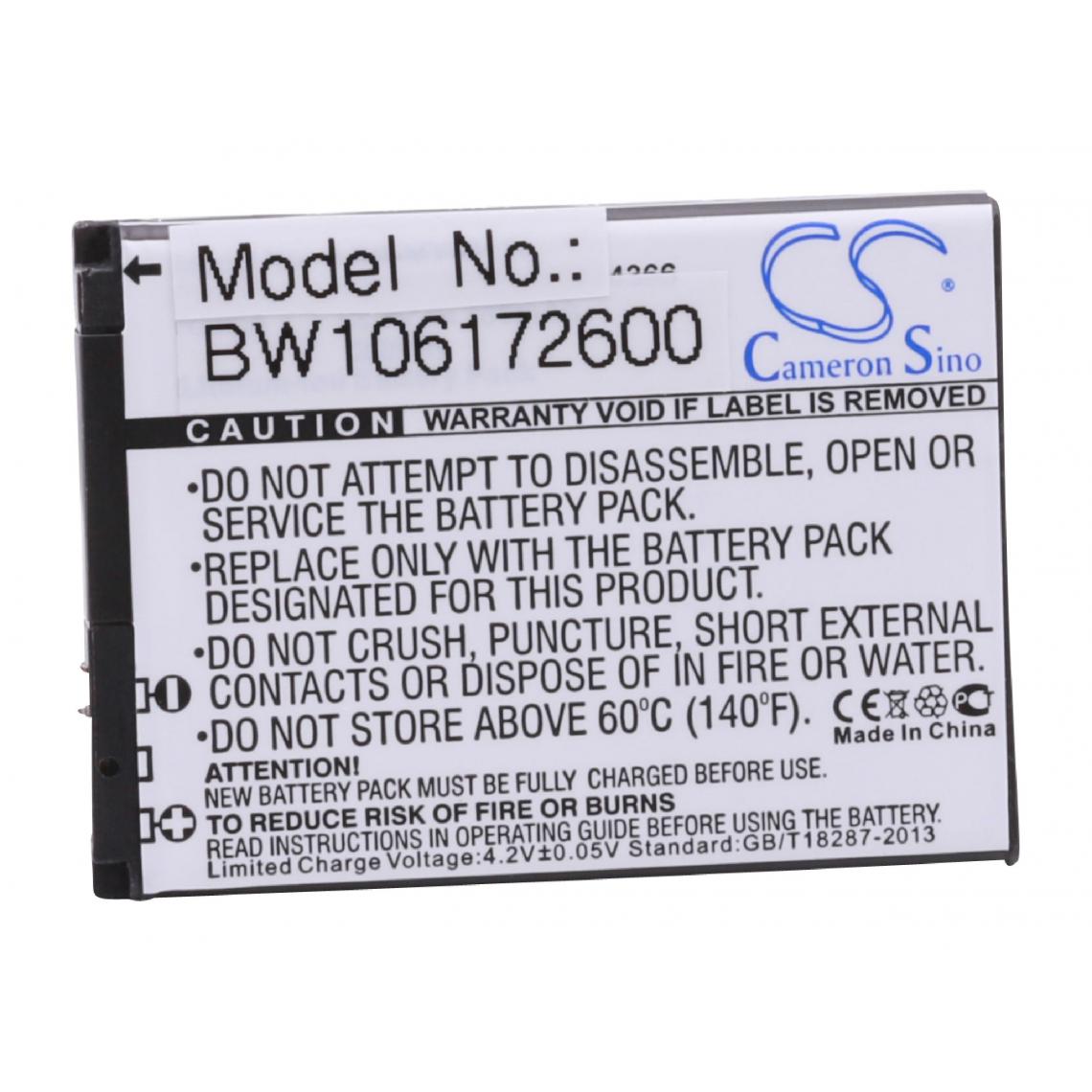 Vhbw - vhbw Batterie remplacement pour Sagem 194/07 SN4, 252636053, 252785306, 287079530, 287121652 pour smartphone (750mAh, 3,7V, Li-ion) - Batterie téléphone