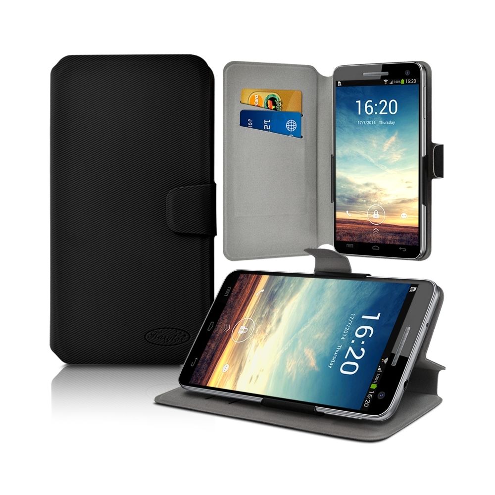 Karylax - Etui Porte-Carte Support Universel L Noir pour Alcatel POP 4-6"" - Autres accessoires smartphone