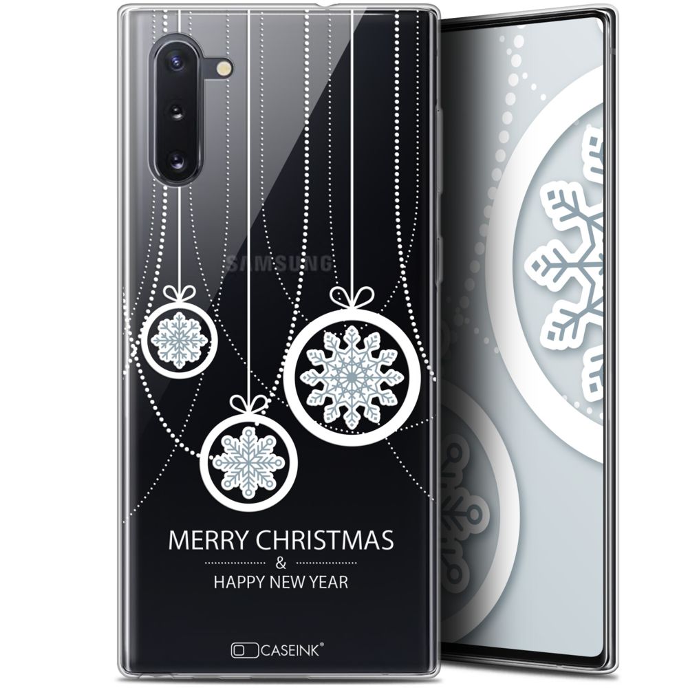 Caseink - Coque Pour Samsung Galaxy Note 10 (6.3 ) [Gel HD Collection Noël 2017 Design Christmas Balls - Souple - Ultra Fin - Imprimé en France] - Coque, étui smartphone