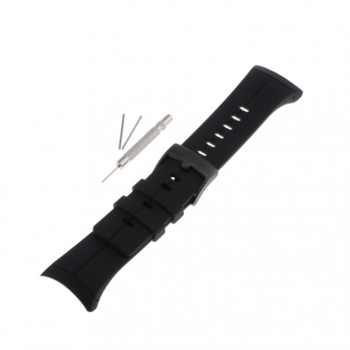 marque generique - Dragonne de rechange en silicone souple pour Suunto Spartan Ultra Black - Accessoires montres connectées