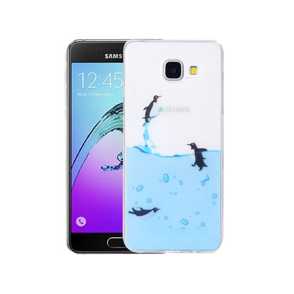 Wewoo - Coque pour Samsung Galaxy A3 2016 / A310 Lovely Penguins Motif IMD Workmanship Soft TPU Housse de protection - Coque, étui smartphone