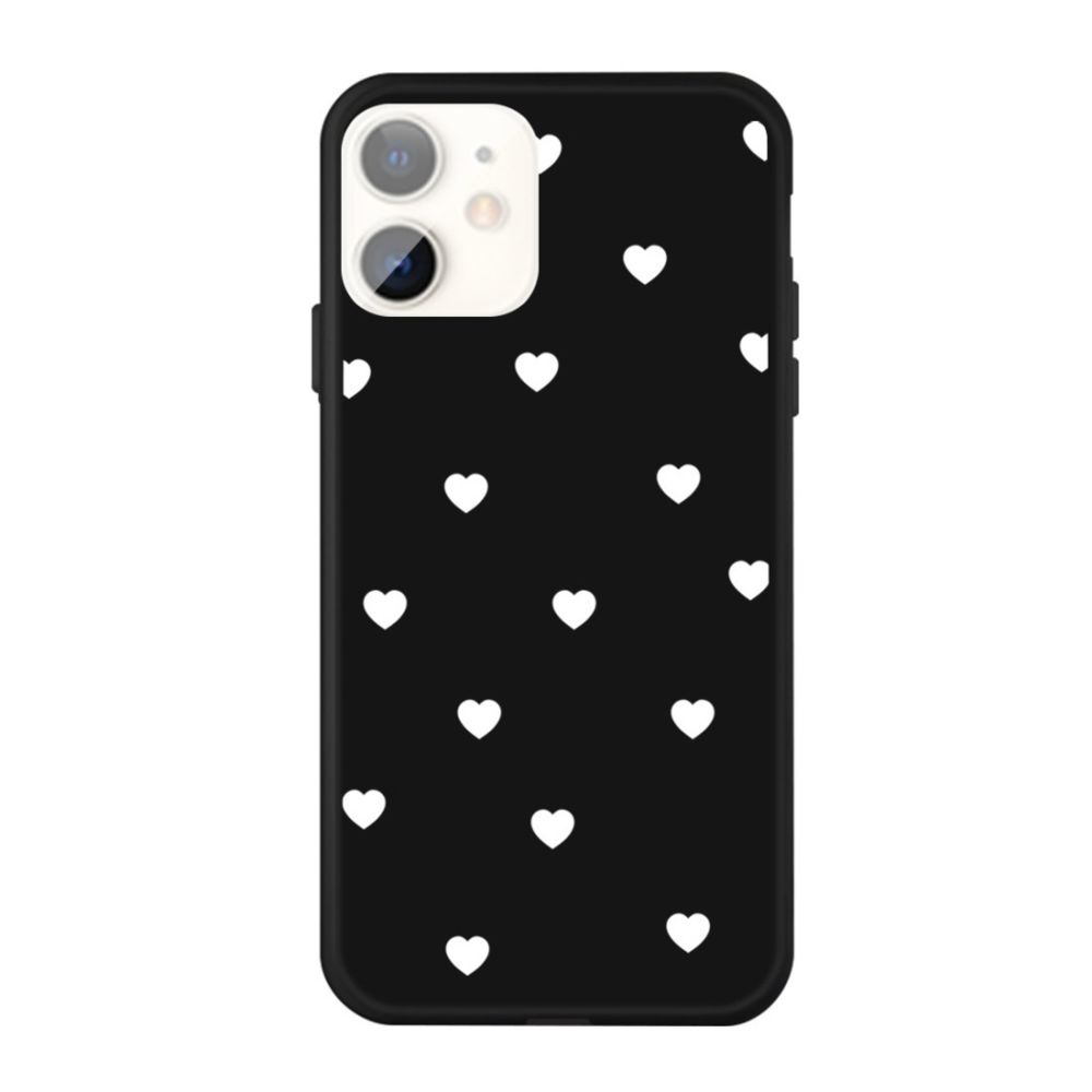 Wewoo - Coque Pour iPhone 11 Multiple Love-hearts Pattern Colorful Frosted TPU Phone Housse de protection Noir - Coque, étui smartphone
