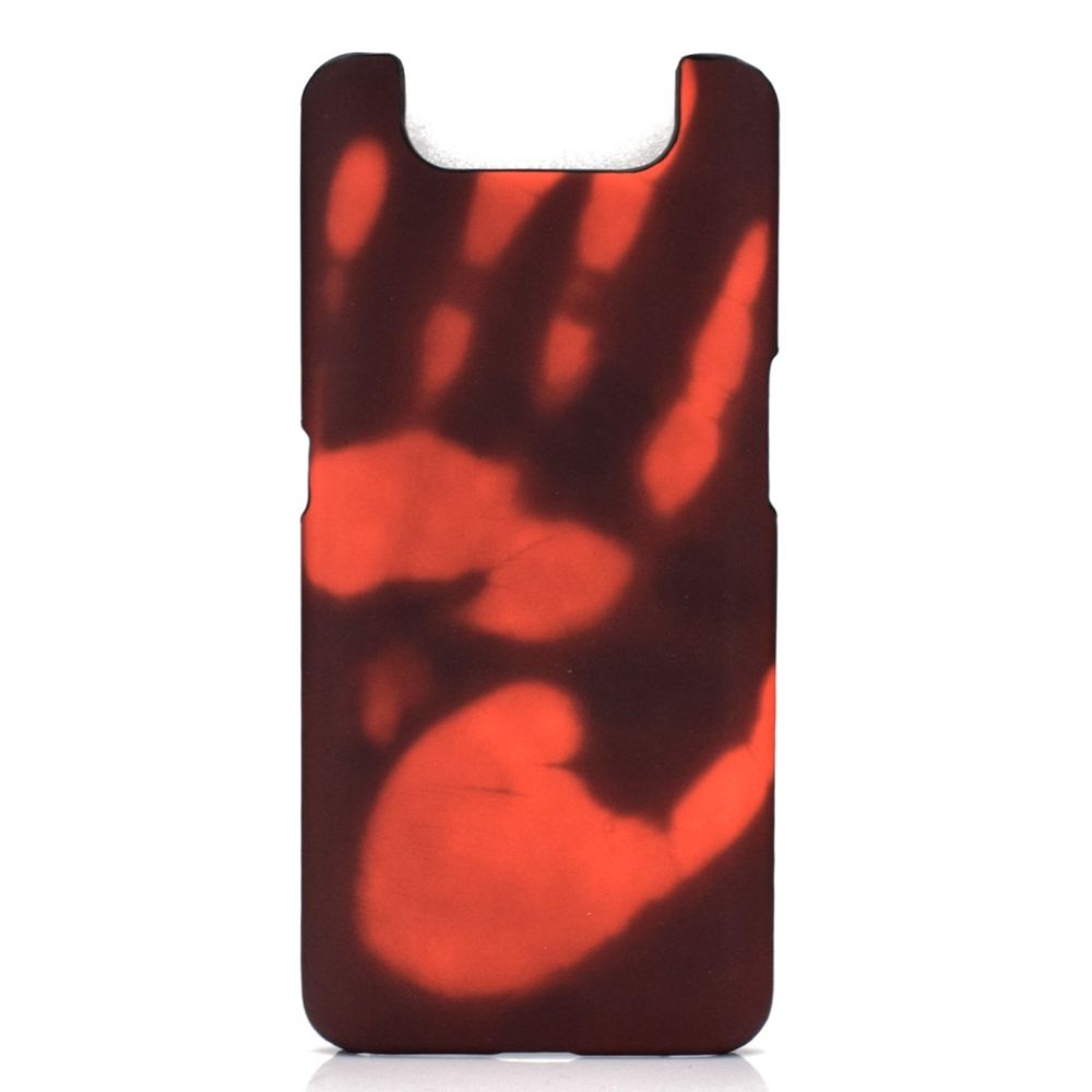Wewoo - Coque Rigide Coller la peau + PC capteur de décoloration thermique cas de couverture arrière de protection pour Galaxy A80 / A90 Noir devient rouge - Coque, étui smartphone