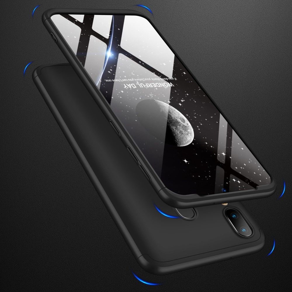 marque generique - Coque en TPU détachable 3-pièces matte dur tout noir pour votre Samsung Galaxy M20 - Coque, étui smartphone